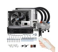 Compresor de aire acondicionado eléctrico Universal for automóvil, 12V, 24V, for coche, Van, Street Rod, clásico caliente Amplia Compatibilidad(Cool and Heat 12V)