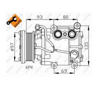 NRF B.V. Compresor, aire acondicionado para FORD: Mondeo, Transit/Tourneo (Ref: 32247)