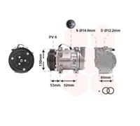 VAN WEZEL Compresor, aire acondicionado para FIAT: Stilo, Brava, Bravo, Multipla, Barchetta, CoupÃ©, Marea, Marengo & ALFA ROMEO: 147 (Ref: 0100K009)