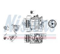 Compresor De Aire Acondicionado Para Audi A4 Avant 8K5 B8 8E5 B6 8EC B7 8E2 Seat