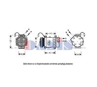 AKS DASIS Compresor Aire Acondicionado para Citroën C5 I Peugeot 807 406 Break