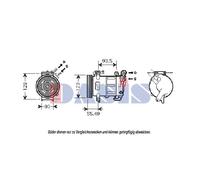 Compresor De Aire Acondicionado Para Peugeot 308 SW I 4E_ 4H_ 4B_ 4A_ 4C_