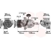 Compresor De Aire Acondicionado Para Renault Clio IV Captur Nissan Micra V