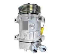 Compresor de aire acondicionado SD7V16 compatible con PEUGEOT 406, 607 y 807 / CITROËN C5, C8, Xsara 6453NL, 6453NK, 6453YJ, 6453TH, 6453SE, 6453TG, 9659232180 y 96554216