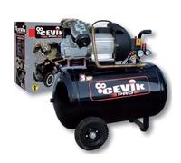 CEVIK PRO - CA-PRO100VX - Compresor Aire - Cabezal en V - 72 dB - 100 litros - 3HP - Máx 8 Bar - 340 l/min - Con Aceite - Dos Salidas Aire - Compacto y Portátil - Compresor de Pintura y Neumática