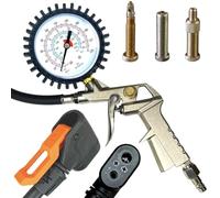 Compresor de aire comprimido para bicicleta, pistola de compresor con cabezal de bomba SKS para coche/SV/BLitz DV, manómetro, bomba para bicicleta de carretera, ciudad, bicicleta eléctrica