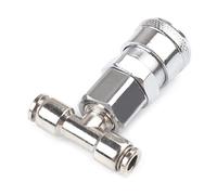 Compresor de aire-Conector neumático de tanque de aire para junta de tres vías para tanque recto a través de junta para camiones y pistolas de soplado de aire T Junta neumática de 3 vías-conector de