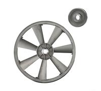 Compresor de aire conjunto de volante V polea de correa para motor A-Type Triángulo Single Groove Fixed Bore Polea 265mm 300mm Metal Silver 2pcs Set (300 Tipo)