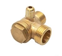 Compresor de aire de 3 puertos, conector de válvula de retención roscado de latón, 10 x 16 x 20, paquete de 3 para sistema de herramientas de aire, instalación rápida, resistencia a alta presión, uso