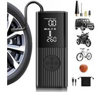 Compresor de Aire Eléctrico Portátil 6000mAh Operado por Batería Mini De Aire Portátil, Con adaptador inflable, 4 Modos, Carga Type-C, Pantalla Digital