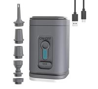 Compresor de aire eléctrico portátil inalámbrico con 5 boquillas y LED para colchón, anillos de piscina, más