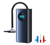 Compresor de aire inalámbrico para inflar neumáticos con pantalla LCD y 3 adaptadores de boquilla, portátil y alimentado por batería.