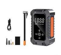 Compresor de aire inflador de neumáticos, compresor de aire recargable inalámbrico portátil, manguera de extensión integrada de 20 cm, 140 PSI con pantalla digital para coche, bicicleta, motocicleta