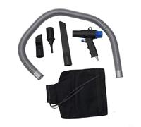 Compresor de aire neumático 6KPA con doble función para soplar y aspirar, incluye 3 adaptadores reemplazables, tubo de succión y bolsa para eliminar polvo y escombros