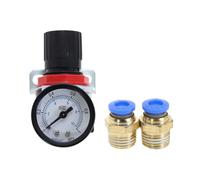 Compresor de aire neumático AR2000 con rosca de 1/4 de pulgada, regulador de presión, válvula reductora de presión, conector de 4 mm, 6 mm, 8 mm, 10 mm y 12 mm.(AR2000+PC6mm)