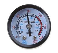 Compresor de aire neumático hidráulico medidor de presión de líquido 0-12 bar 0-180PSI medidor de presión de líquido de montaje trasero kit de herramientas neumáticas profesionales
