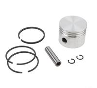 Compresor de aire para kit de pistón de 51 mm de repuesto para bomba sin aceite con anillos Pin Circlip Metal Repair Set (65 mm)