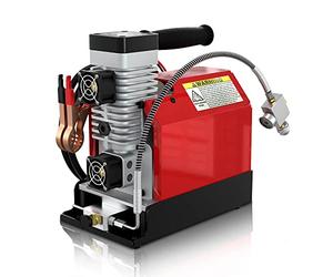 Compresor de aire PCP, GX PUMP CS2 pcp compressor portátil 4500 Psi/30Mpa, sin aceite, alimentado por coche 12V DC o hogar 220V AC con adaptador, paintball/compresor de tanque