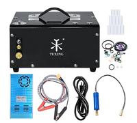 Compresor de aire PCP TUXING 4500PSI/300BAR, compresor PCP portátil, 12 V/110 V/220 V, parada automática, refrigeración por ventilador incorporado para paintball, rifle de aire, mini tanque de buceo