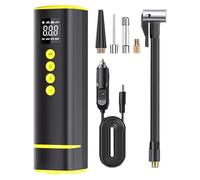 Compresor de Aire Portátil - Bomba Eléctrica con Manómetro Digital,10bar Inalámbrico para Presión de Neumáticos Coche Moto Bicicleta Camión
