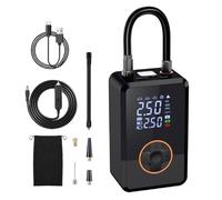 Compresor de aire portátil, bomba infladora de 130 PSI con LED, bomba de aire eléctrica de baloncesto, para coche, bicicleta, motocicleta, camión, carretera, pelota de globo al aire libre