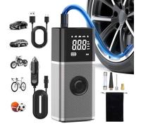 Compresor de aire portátil de inflado de neumáticos, bomba de aire inalámbrica 5 veces más rápida de 180 PSI para neumáticos de automóvil con indicador digital y apagado automático, bomba inalámbrica