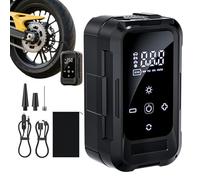 Compresor de aire portátil inflador de neumáticos, compresor de aire de neumáticos, bomba de apagado automático para camping, cuidado de motocicleta, garaje, hogar, viajes diarios, conducción de larga