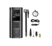 Compresor de aire portátil, inflador de neumáticos eléctrico inalámbrico, 150 PSI, manómetro digital LED, color negro, JQ-027