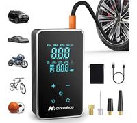 Compresor de Aire Portátil, Inflador de Neumáticos para Coche Inalámbrico 4000 mAh, 150 PSI con Pantalla LCD Digital, 4 Modos, Inflador Eléctrico Recargable para Coches, Bicicletas, Motos y Pelotas