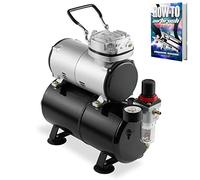 Compresor de aire portátil para aerógrafo sin aceite, tanque de 3 litros, 1/5 HP