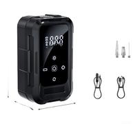 Compresor de aire recargable 140PSI Fuente de alimentación dual | Fuente de alimentación dual, cargador de coche de 12 V incluido, recargable a través de tipo C, para un uso versátil
