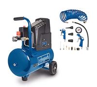 Compresor de aire Scheppach HC30o | 1100 W | Admisión de aire 200 L/min | Tanque de 24 litros | 8 bar | Libre de aceite y larga vida útil | Con 13 accesorios incluidos