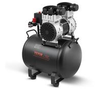 Compresor de aire VEVOR, tanque de acero de 10 galones, compresor de aire sin aceite de 2 HP, 5,3 CFM a 90 PSI y presión máxima de 125 PSI, compresor portátil ultrasilencioso de 78 dB, para reparación