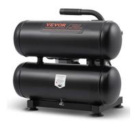 VEVOR Compresor de Aire Portátil Ultrasilencioso de 80 dB, Tanque de Acero de 18 L, sin Aceite, 1 HP, 2,0 CFM a 90 PSI y Presión Máxima 120 PSI, para Reparación Automóviles, 490 x 360 x 440 mm