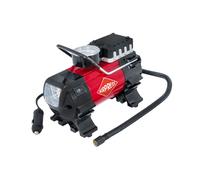 Compresor Aire Coche 12 V Airpress - Mini Compresor Portátil 27 L/min Sin Aceite con Manómetro - Inflador Ruedas Coche y Moto con Cable Largo, Hinchador Eléctrico Alta Potencia