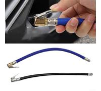 Compresor de neumáticos de coche manguera de goma inflable con portabrocas de aleación de cobre diseñado para compresores de aire e infladores de neumáticos de motocicleta y resistente 370 mm (azul