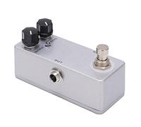 Compresor de Pedal de Efecto de Guitarra Profesional, Bypass Verdadero dinámico Ajustable para guitarristas eléctricos, Compacto de Metal Plateado