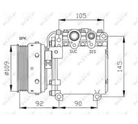 Compresor, aire acondicionado NRF 32049