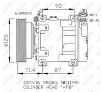 Compresor, aire acondicionado NRF 32267