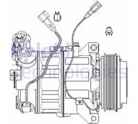Compresor del aire acondicionado PAG 46 CS20482 DELPHI para VOLVO FORD