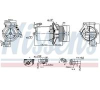 Compresor del aire acondicionado R 1234yf PAG 46 YF 890172 NISSENS para NISSAN