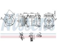 Compresor del aire acondicionado R 1234yf PAG 46 YF 890599 NISSENS para CITROËN
