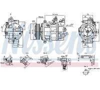 Compresor del aire acondicionado R 1234yf PAG 46 YF 890893 NISSENS para VW SEAT