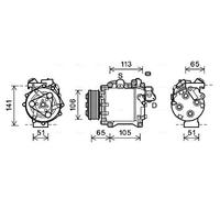 Compresor del aire acondicionado R 134 a HDAK263 AVA QUALITY COOLING para HONDA