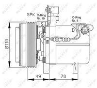 Compresor, aire acondicionado NRF 32490