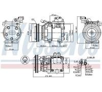 Compresor del aire acondicionado R 134 a PAG 100 89085 NISSENS para HYUNDAI