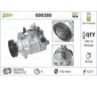 VALEO Compresor, aire acondicionado para AUDI: A6, A4, A8 (Ref: 699380)