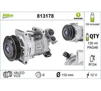 Compresor del aire acondicionado R 134 a PAG 46 813178 VALEO para CITROËN DS