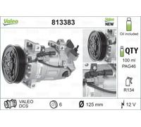 Compresor del aire acondicionado R 134 a PAG 46 813383 VALEO para RENAULT