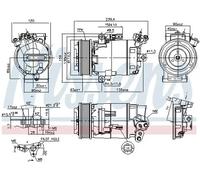 Compresor del aire acondicionado R 134 a PAG 46 890015 NISSENS para NISSAN